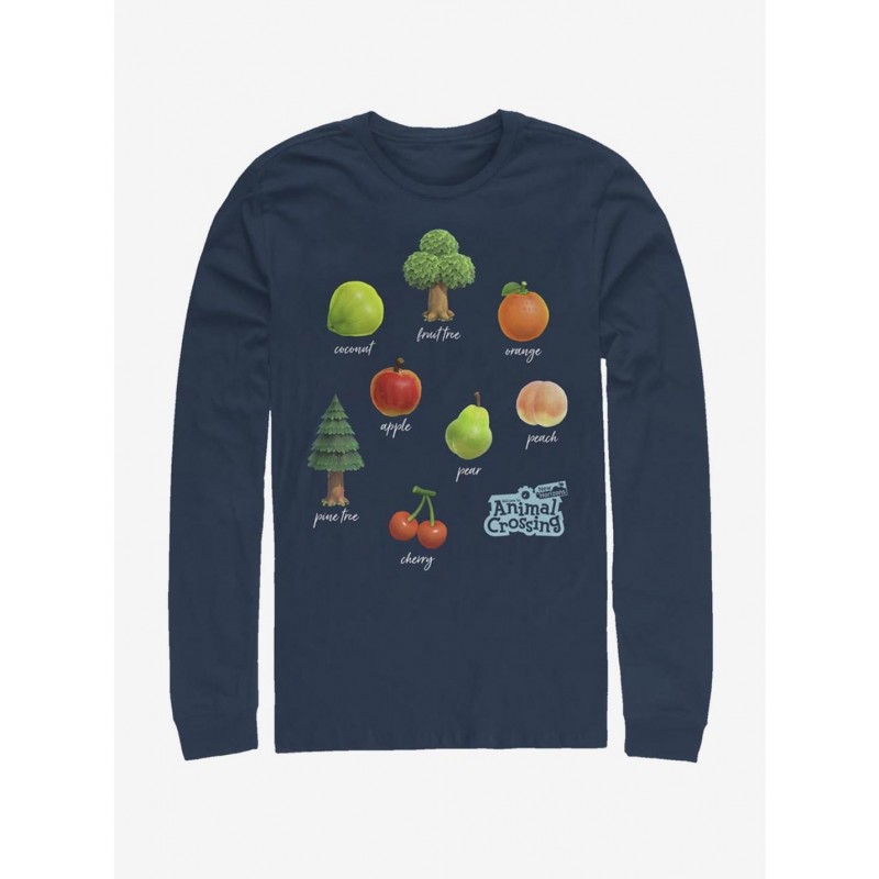 Wholesale Animal Crossing Fruit and Trees Long-Sleeve T-Shirt $8.16 T-Shirts