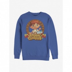 Exclusive Nintendo Animal Crossing Villager Emblem Crew Sweatshirt $12.69 Sweatshirts