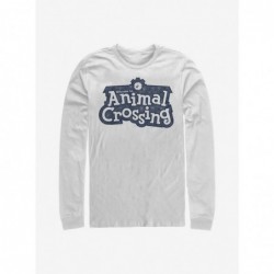 Pre-sale Animal Crossing Distressed Logo Long-Sleeve T-Shirt $13.16 T-Shirts