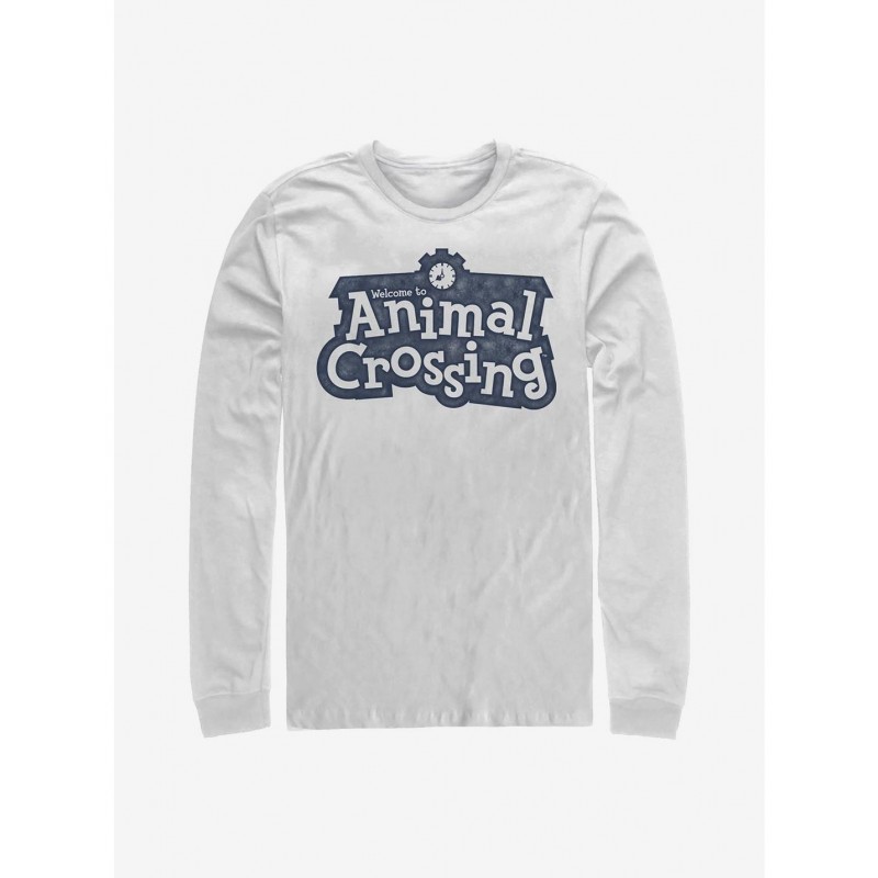 Pre-sale Animal Crossing Distressed Logo Long-Sleeve T-Shirt $13.16 T-Shirts