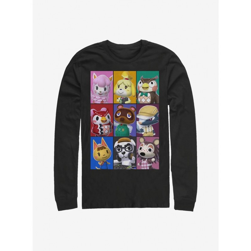 Clearance Nintendo Animal Crossing Animal Blocks Long-Sleeve T-Shirt $12.90 T-Shirts