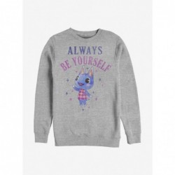 Fashion Nintendo Animal Crossing Be Yourself Crew Sweatshirt $9.15 Sweatshirts