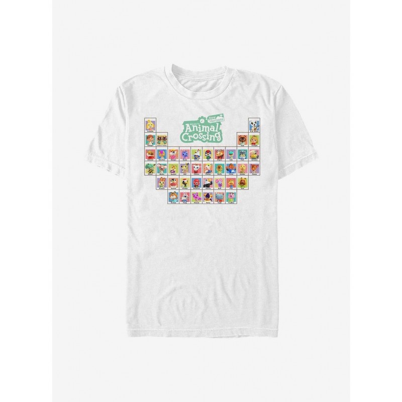 Fashion Animal Crossing: New Horizons Table Of Villagers T-Shirt $10.99 T-Shirts