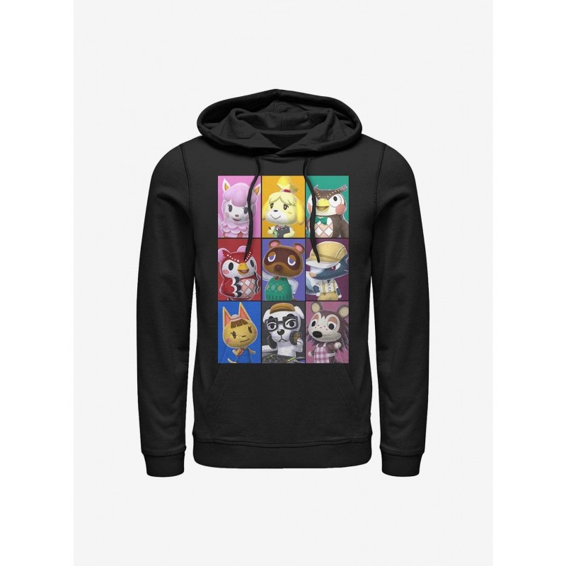 Trendy Nintendo Animal Crossing Animal Blocks Hoodie $11.49 Hoodies